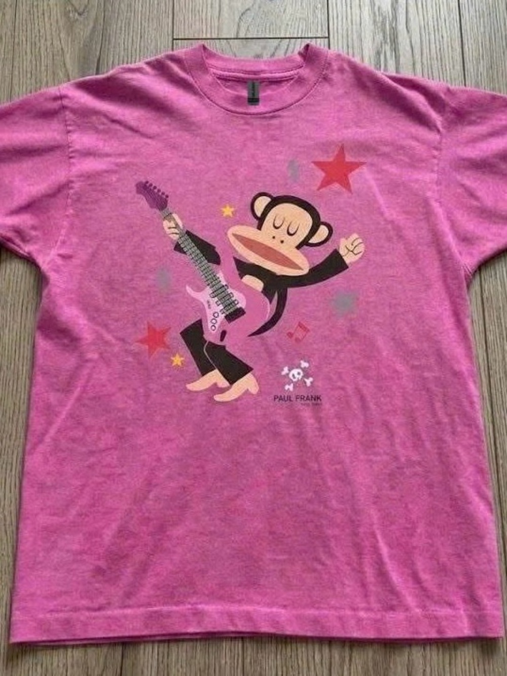 Gildan Pink Paul Frank Julius Guitar Graphic Tee